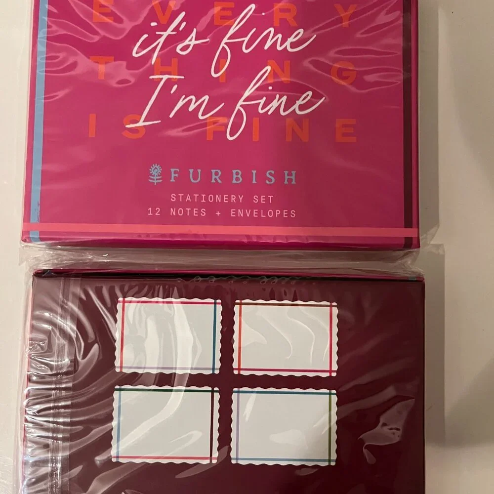 Sarcastic Note Cards (it's fine I'm fine). by Furbish (2 boxes / new)‎